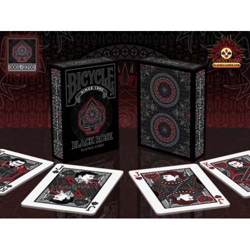 1 DECK Bicycle black rose Playing Cards-S102705-丙E5 